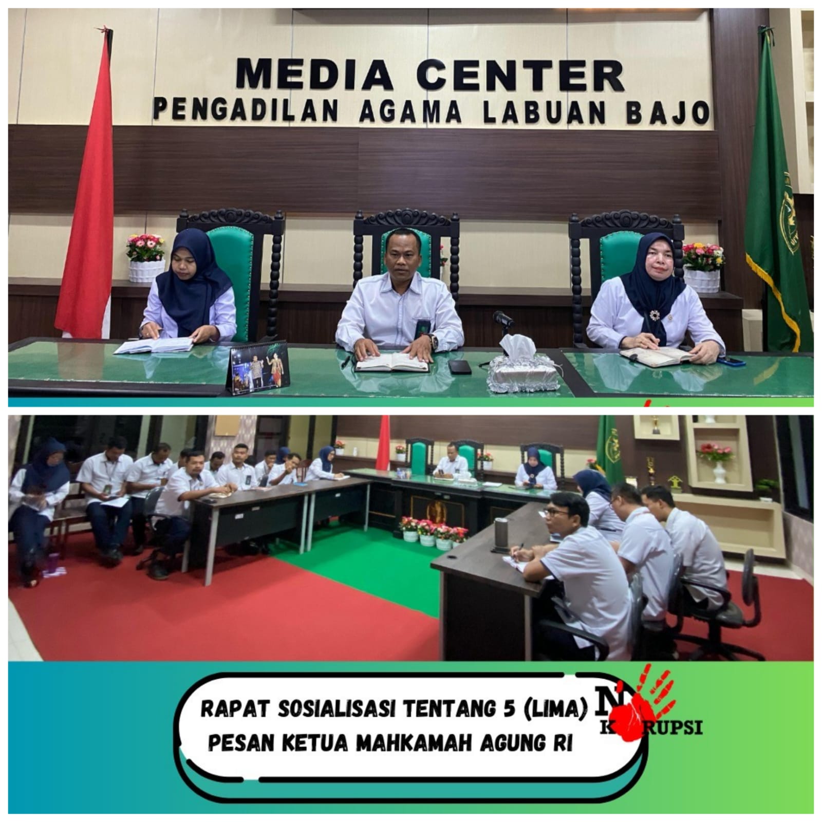 Rapat sosialisasi 5 pesan ketua MA