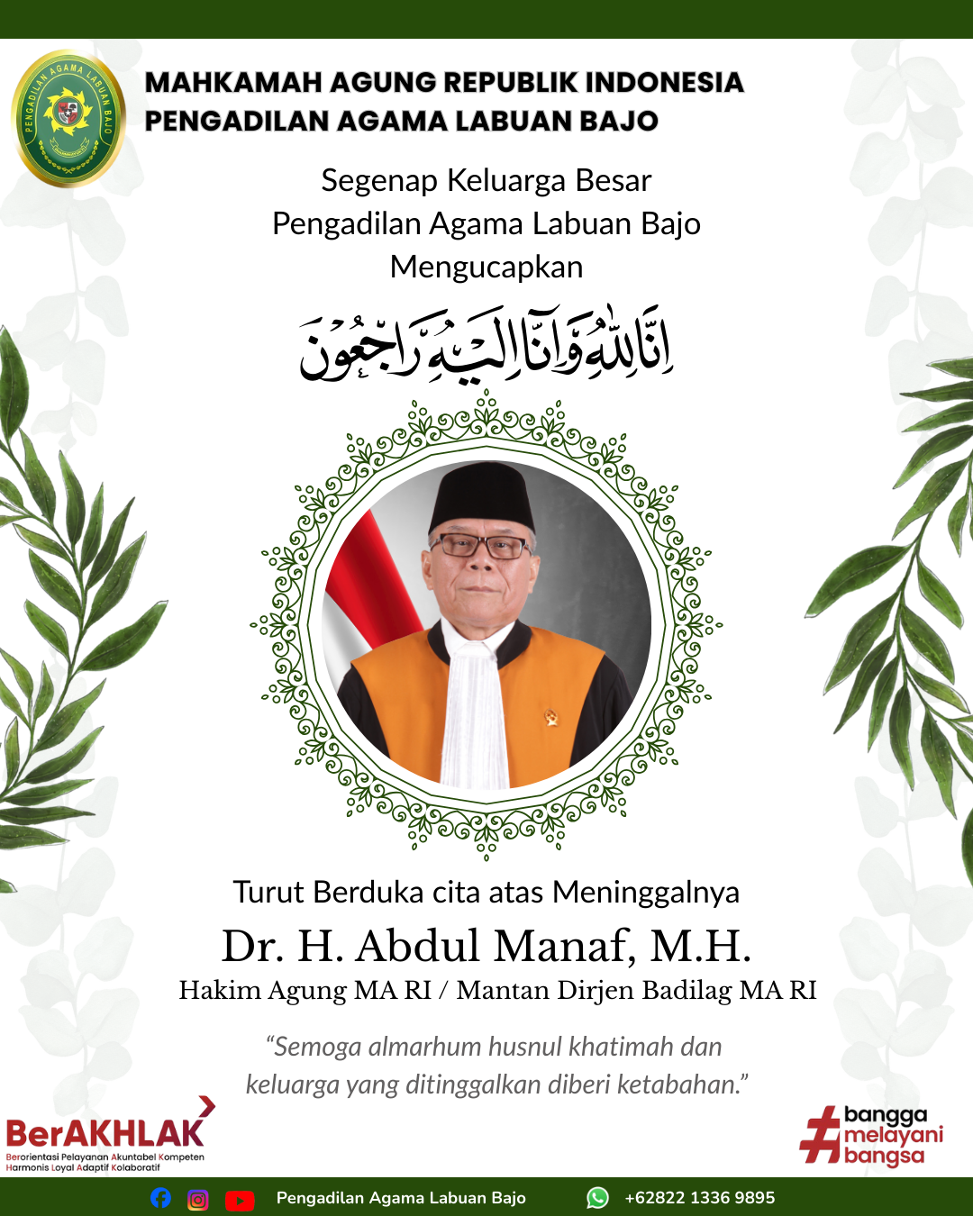 ucapan duka abdul manaf